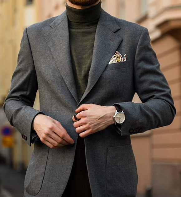 Dark grey pant coat matching shirt outlet