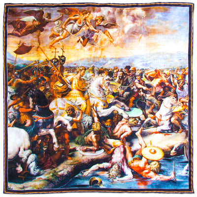Battle of Milvian Bridge Romano Renaissance Rome Pocket Square