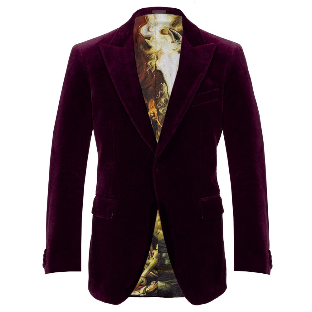 Burgundy sales velvet jacket
