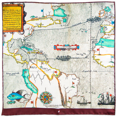 Francis Drakes West Indian Voyage Pocket Square