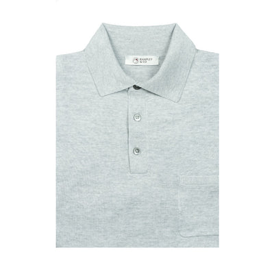 Light Grey Merino Wool Polo Shirt