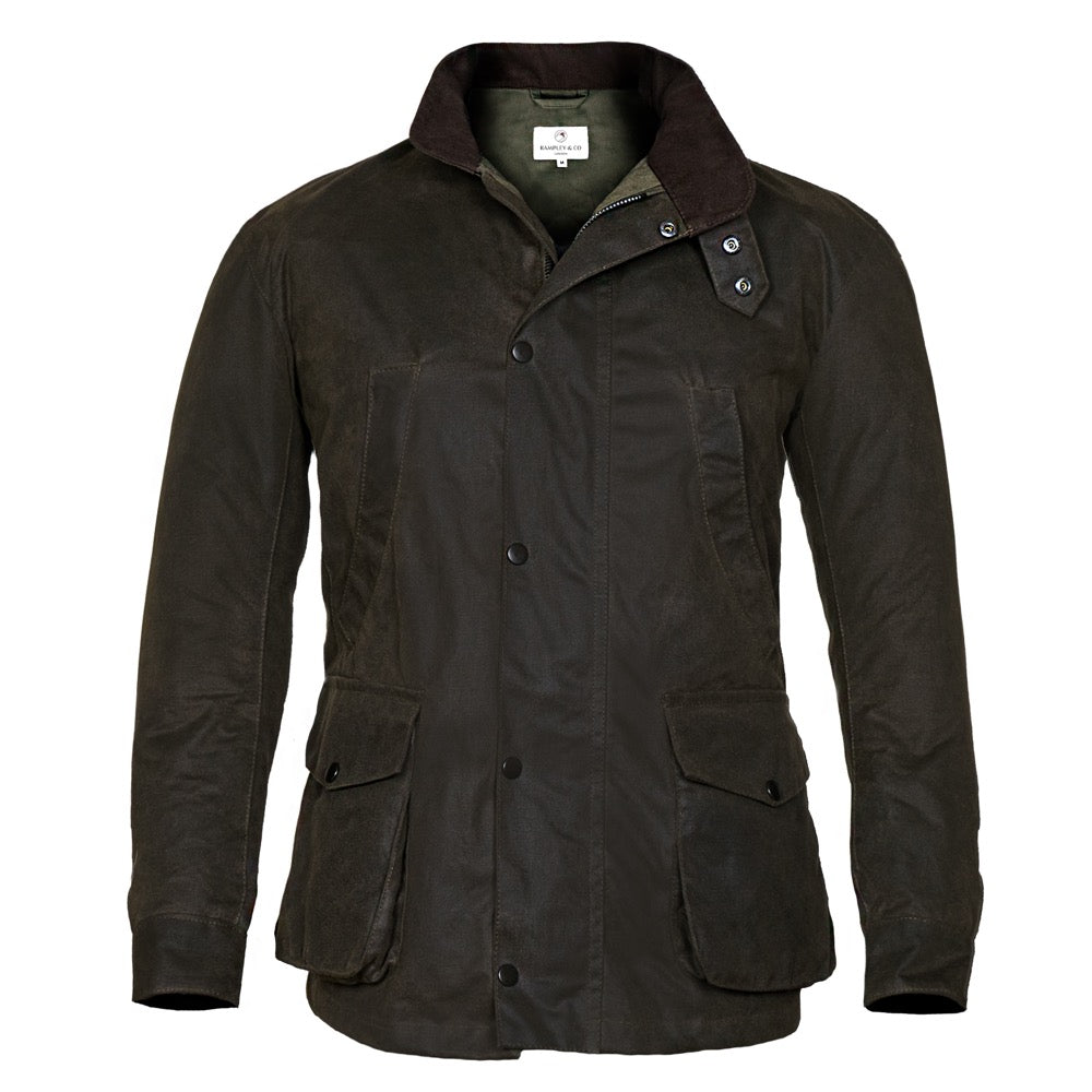 Barbour leeward top wax jacket olive