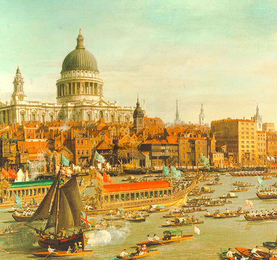 The River Thames With St. Paul's Cathedral On Lord Mayor's Day