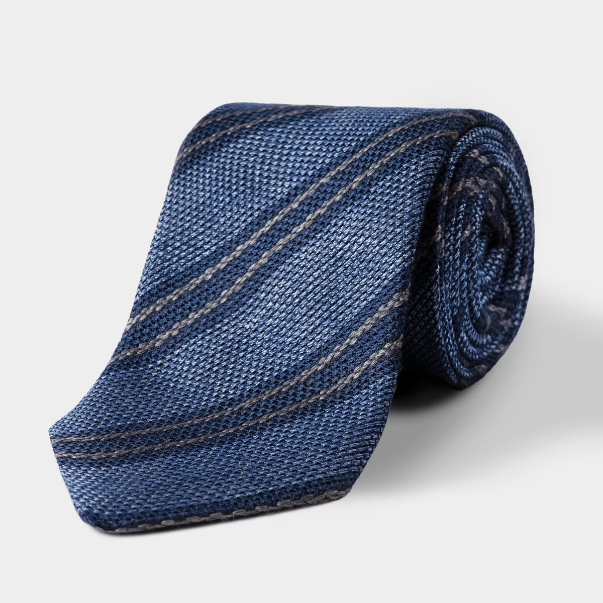 Blue Stripe Grenadine Tie – Rampley and Co