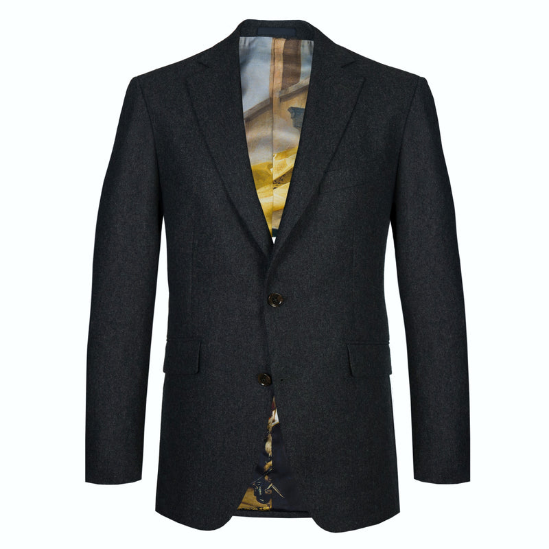 Dark-Grey Wool Flannel Jacket £1,445.00