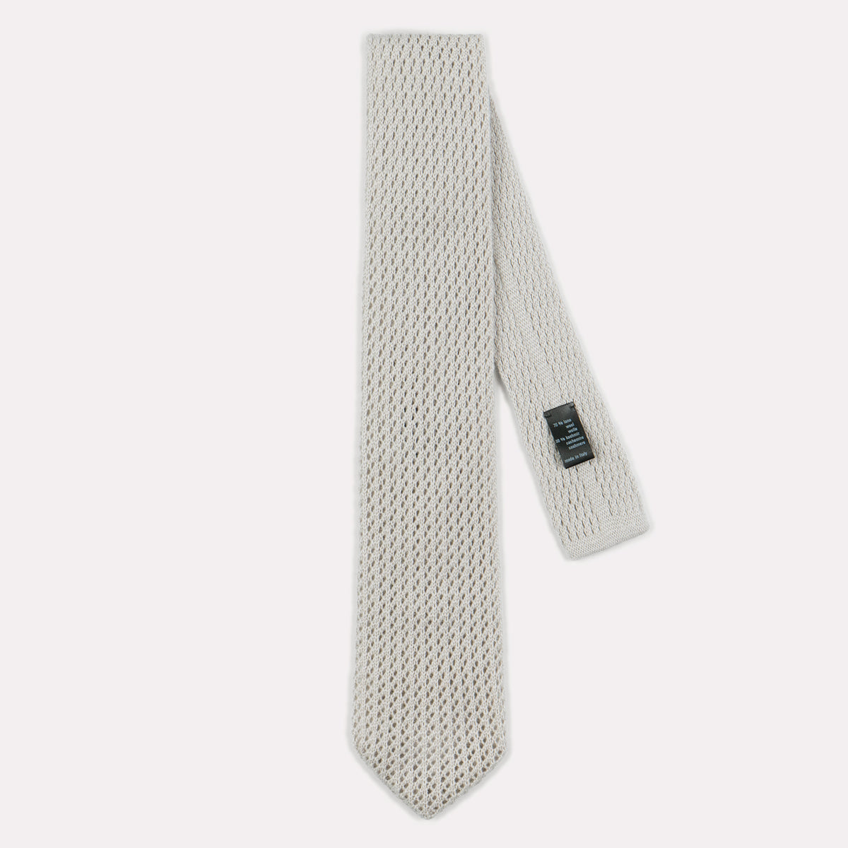 Ecru Knitted Wool-Cashmere Blend Tie – Rampley and Co