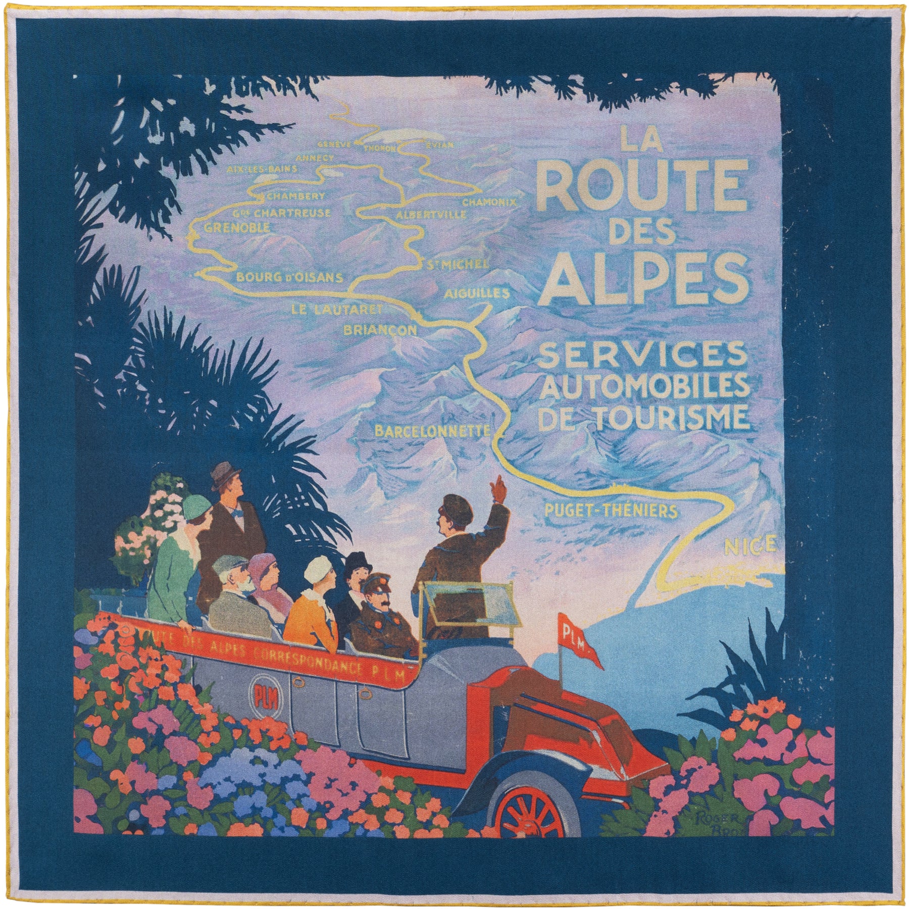 La Route des Alpes Pocket Square