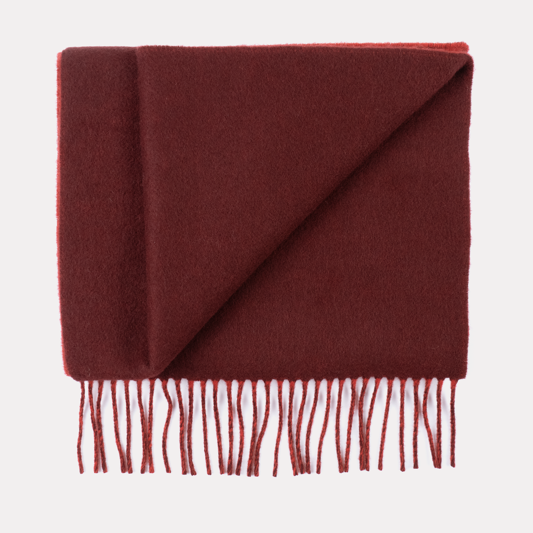 Scarlet Burgundy Double-Sided Cashmere Blend Scarf – Rampley and Co