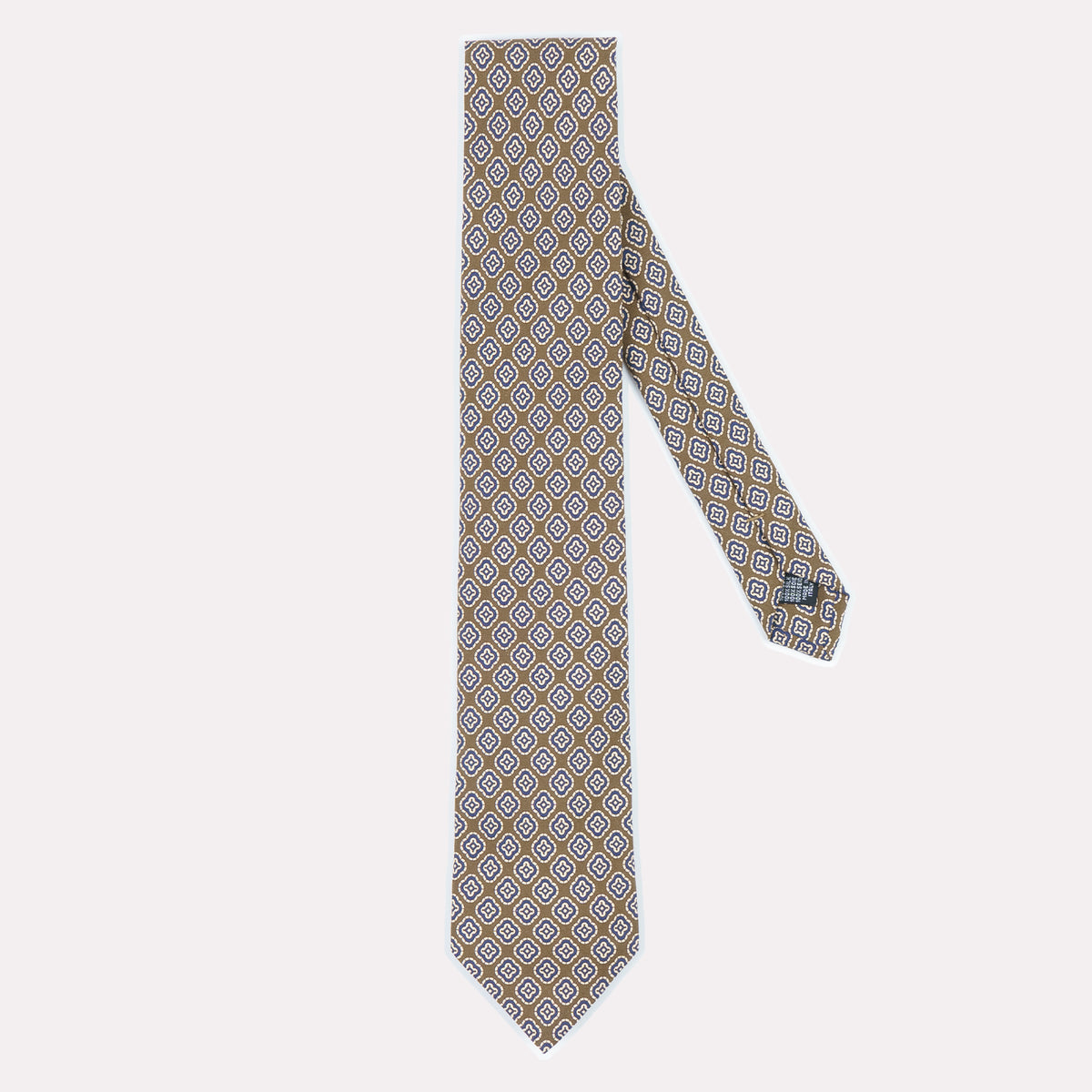 Tobacco & Blue Medallion Silk Tie