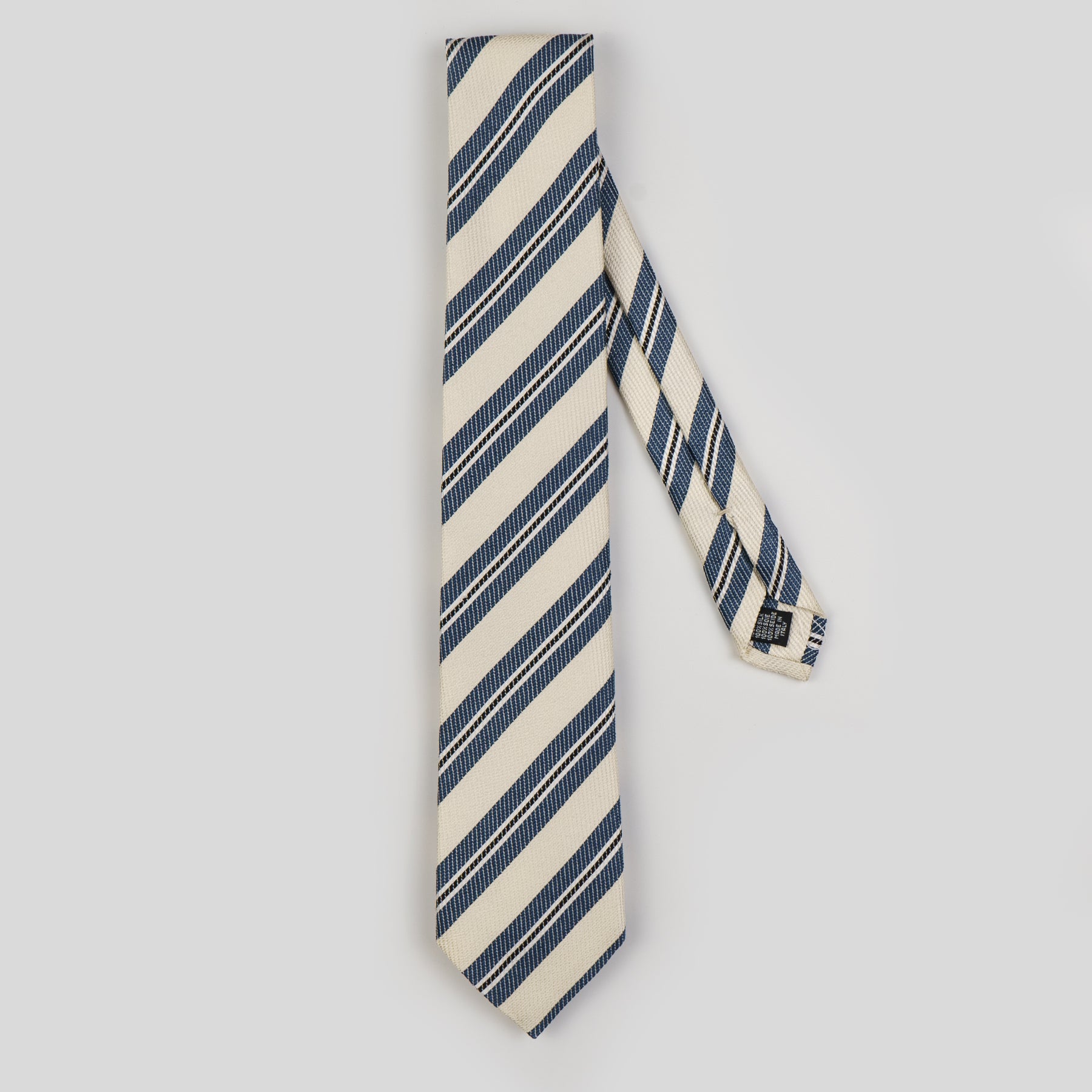 Dark Blue Stripe Silk Tie – Rampley and Co