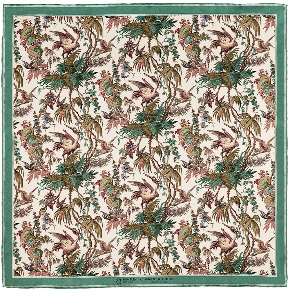 Herons Ivory Pocket Square