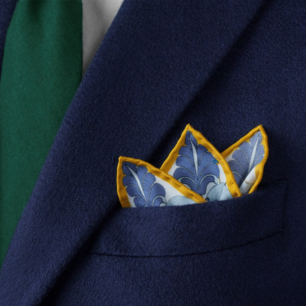 Kingfisher Silk Pocket Square – Rampley and Co