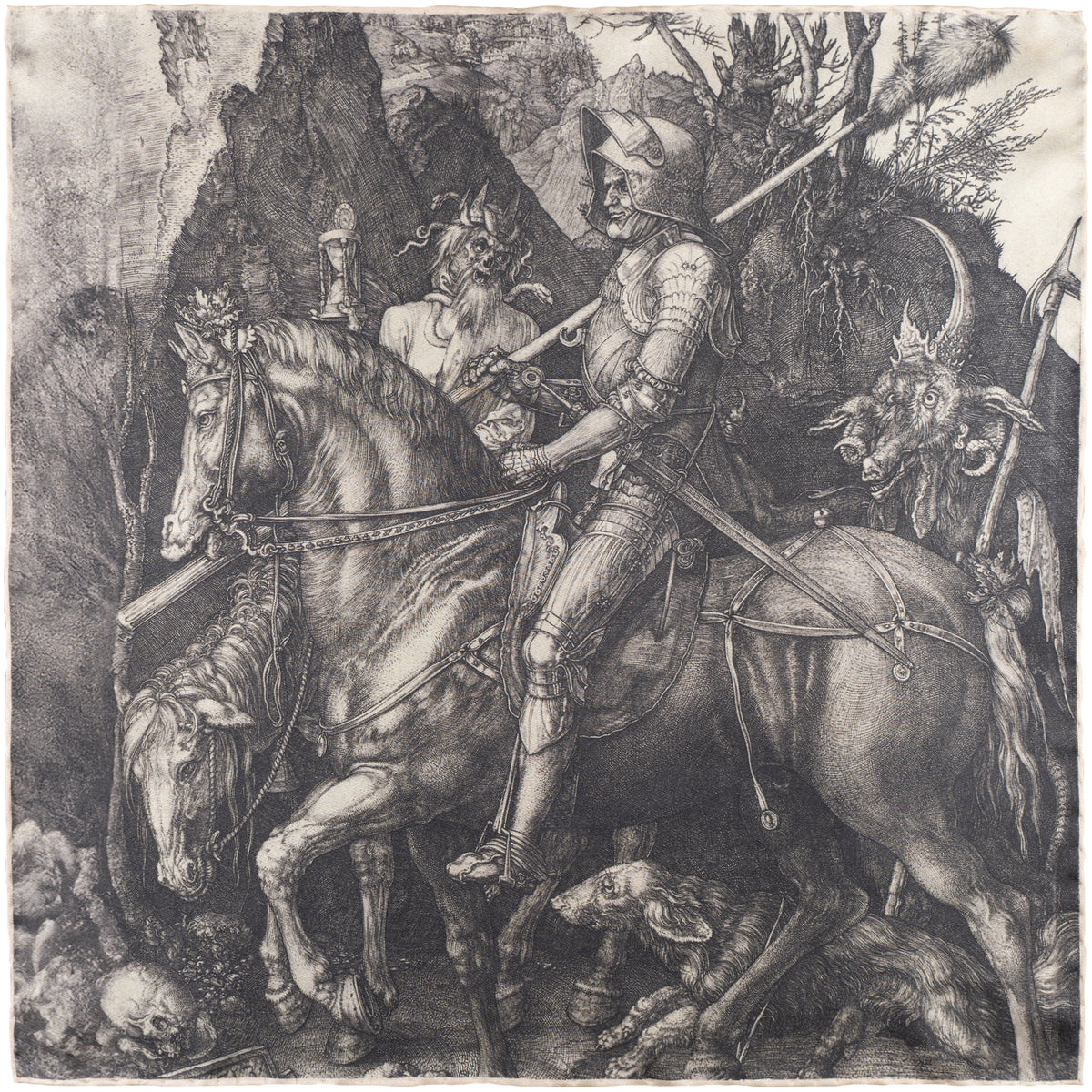 Knight, Death and the Devil by Albrecht Dürer Pocket Square – Rampley ...