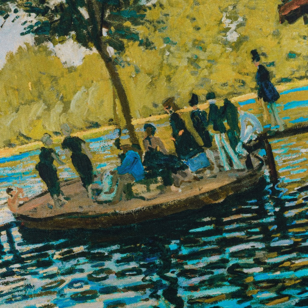 La Grenouillere by Monet Pocket Square