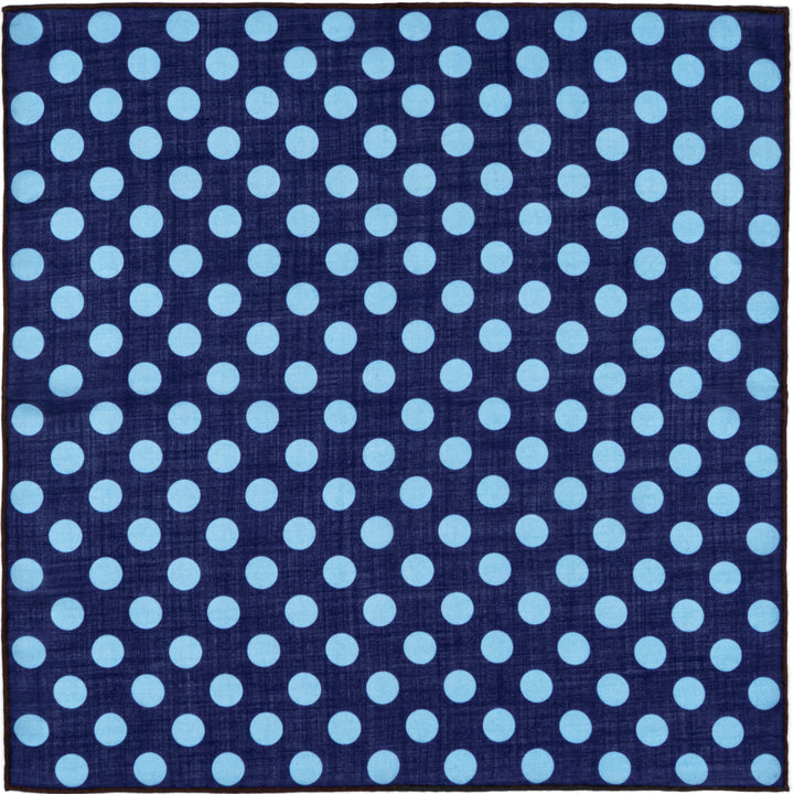 Navy and Sky Blue Spot Pocket Square