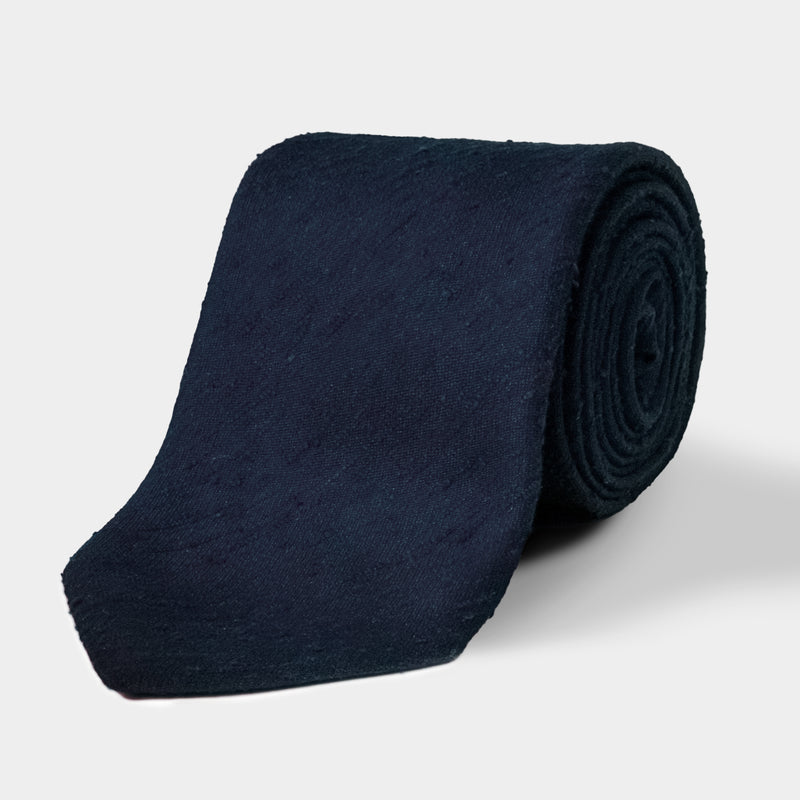 Navy Shantung Silk Tie £155.00