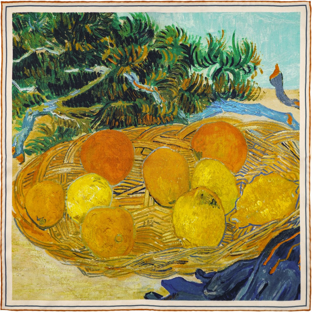 Oranges & Lemons by van Gogh Pocket Square – Rampley and Co