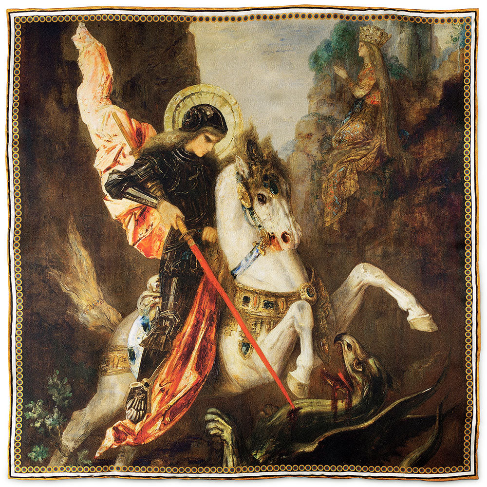 Saint George & the Dragon by Moreau Pocket Square – Rampley and Co