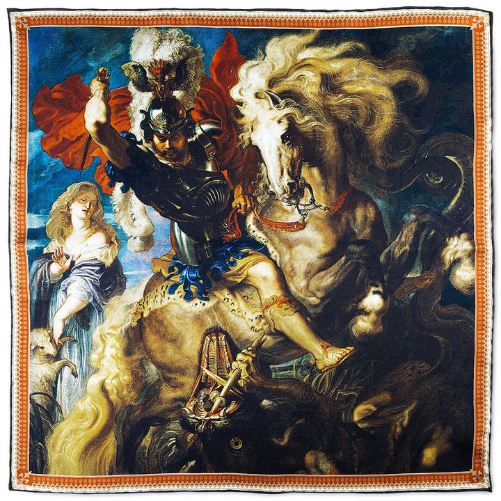 Saint George & the Dragon by Rubens Pocket Square – Rampley and Co