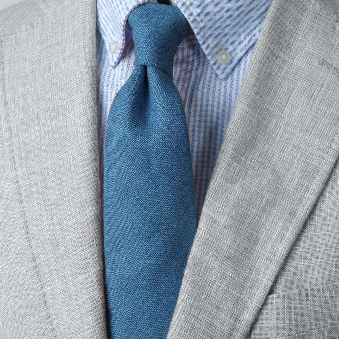 light blue linen tie