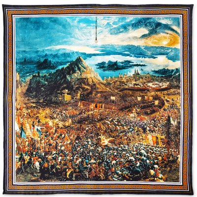 Battle of Alexander at Issus Pocket Square
