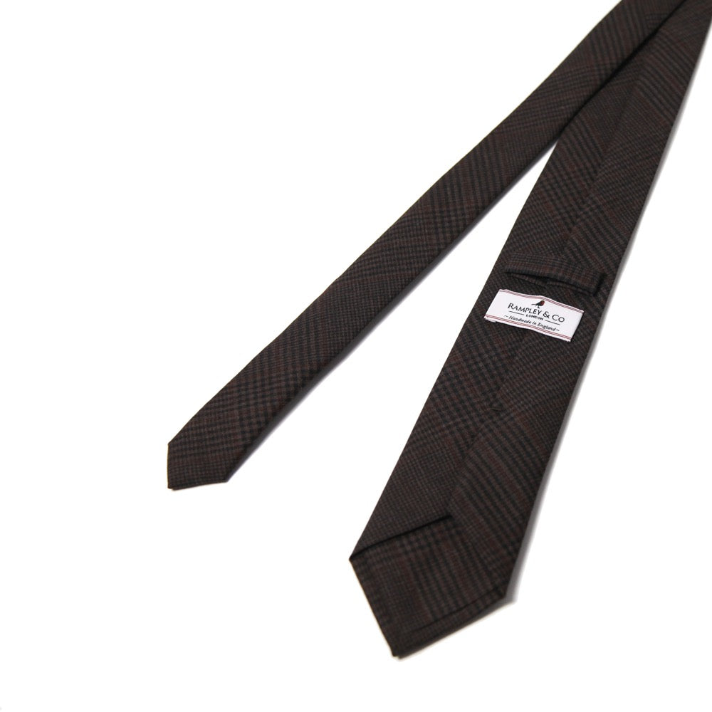 Chocolate Glen Check Merino Wool Tie – Rampley and Co