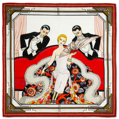 Fanbalas et Fanfreluches George Barbier Pocket Square