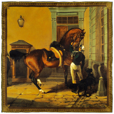 Gentleman Favourite Horse King Karl XV Sweden Pocket Square