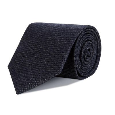 Grey/Midnight Pindot Merino Wool Tie