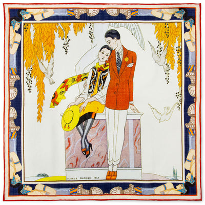 L Automne George Barbier Pocket Square