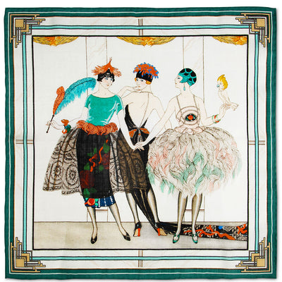 La belle sauvagettes de 1920 George Barbier Pocket Square