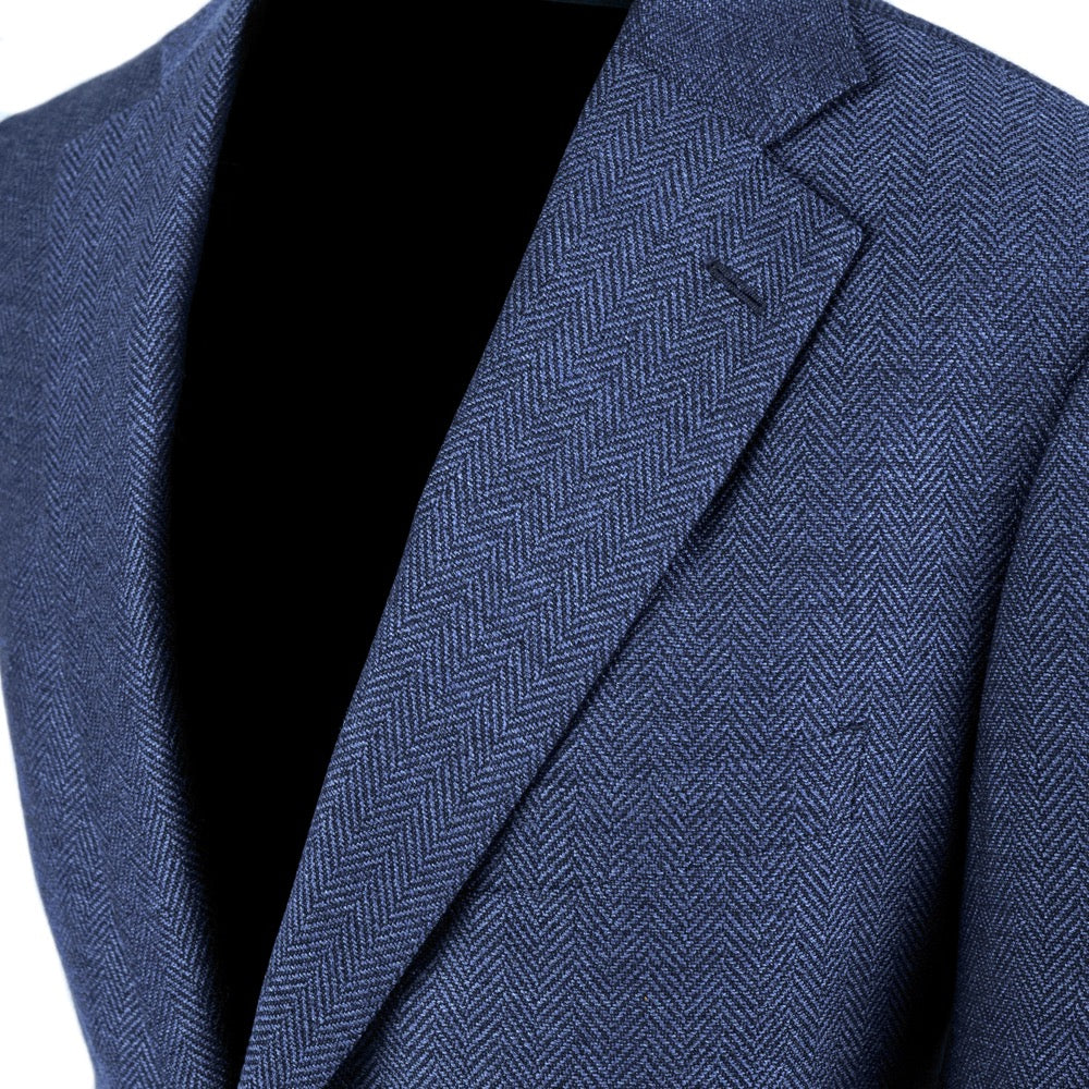 Light Blue Herringbone Merino Wool Jacket – Rampley and Co