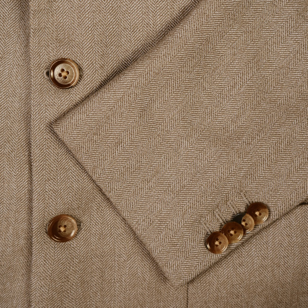 Lily Jacket - Cream Herringbone Wool