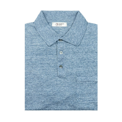 Light Blue Linen Polo Shirt