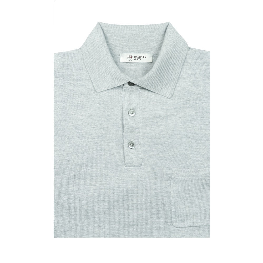 Light grey polo shirt deals