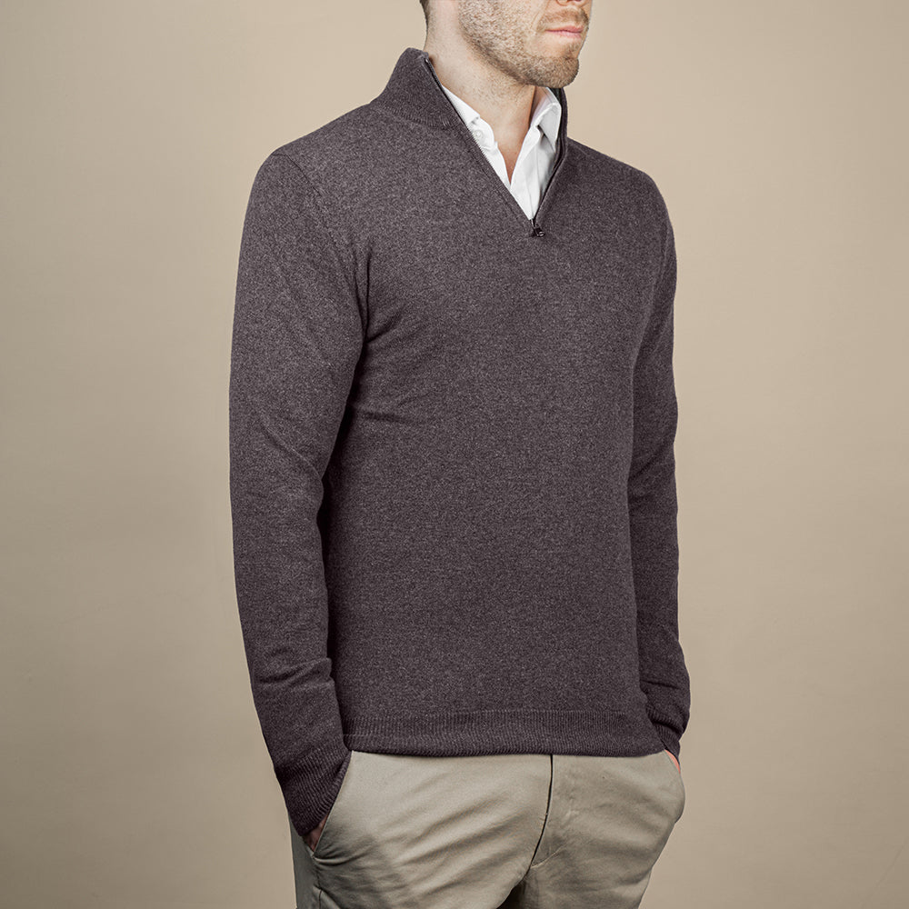Quarter zip cashmere sweater store