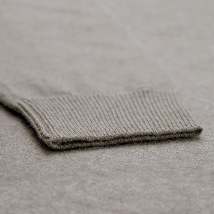 Light Brown Cashmere Quarter-Zip Jumper – Rampley and Co Light Brown Cashmere Quarter-Zip Jumper – Rampley and Co