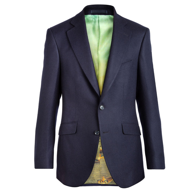 Navy Superfine Merino Wool Jacket £1,195.00