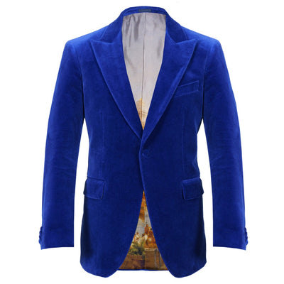 Royal Blue Velvet Jacket