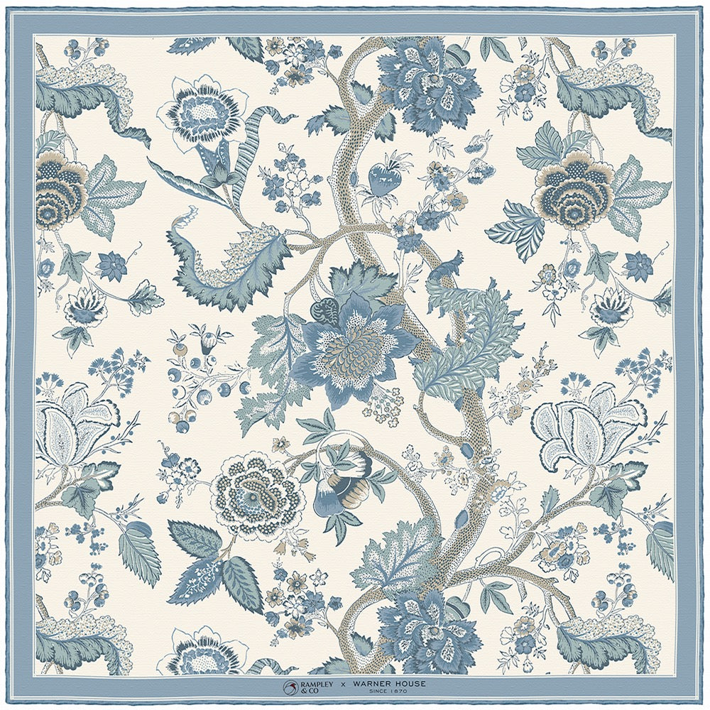 Palampore, Aqua Pocket Square
