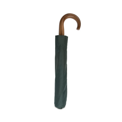 Racing Green Telescopic Umbrella Maple Handle