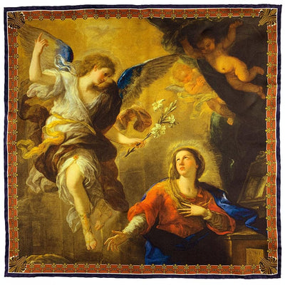 The Annunciation by Giordano Pocket Square