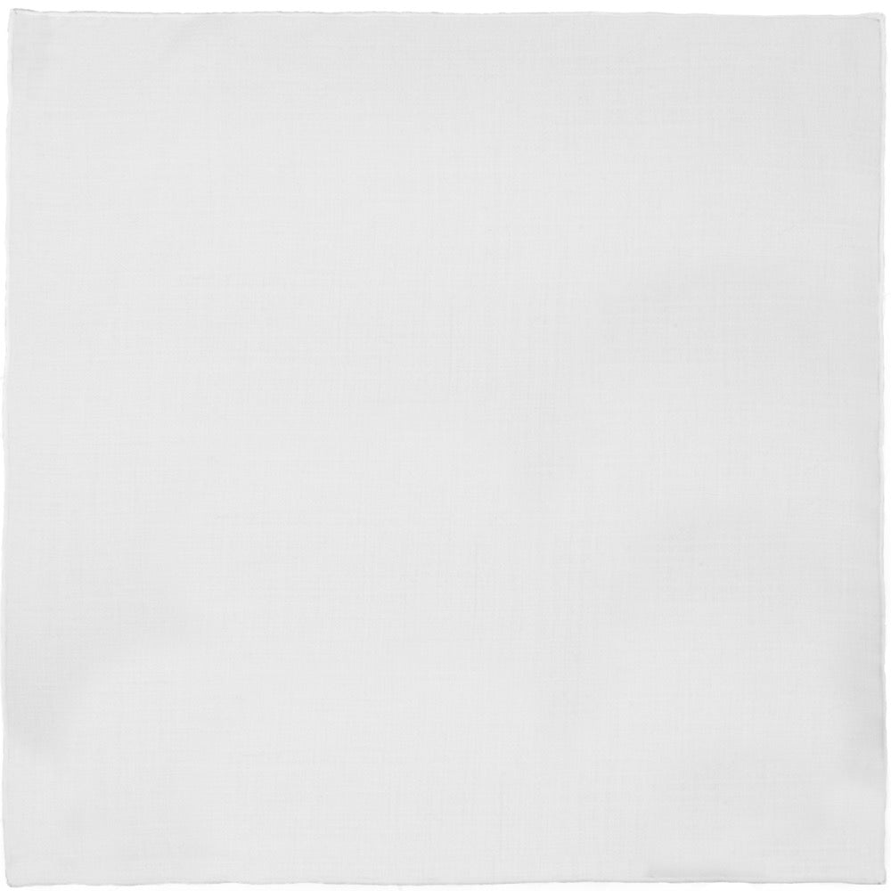 White Silk Pocket Square